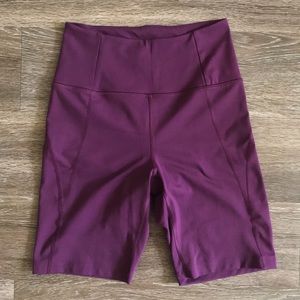 Girlfriend Collective Plum High-Rise Bike Short, S